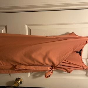 Never worn Banana Republic dress, size 6 petite. Beautiful peach/ salmon color!